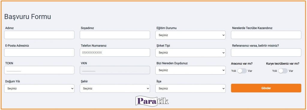 Trendyol Go Motorlu Kurye Trendyol Go kurye iş başvurusu