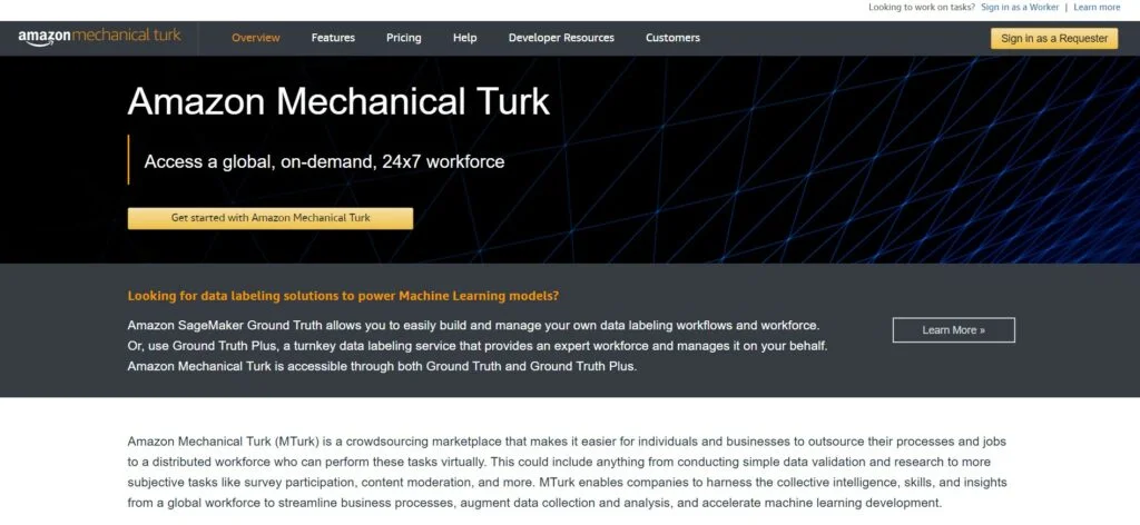 Para Veren Siteler | Amazon Mechanical Turk
