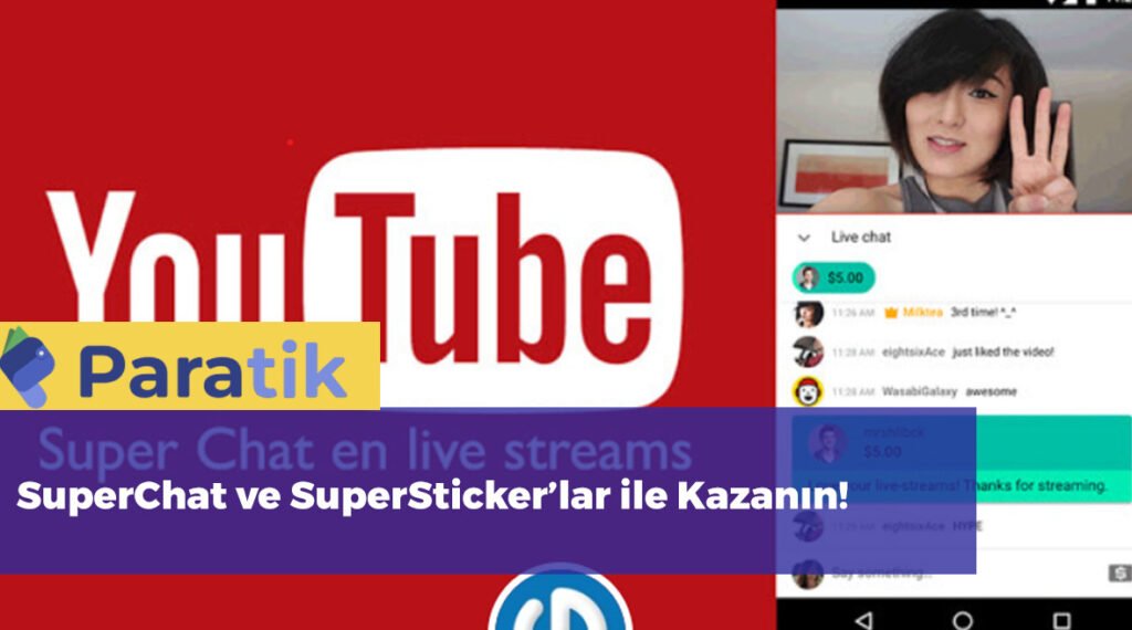 SuperChat ve SuperSticker ile Para YouTube'da Para Kazanmak