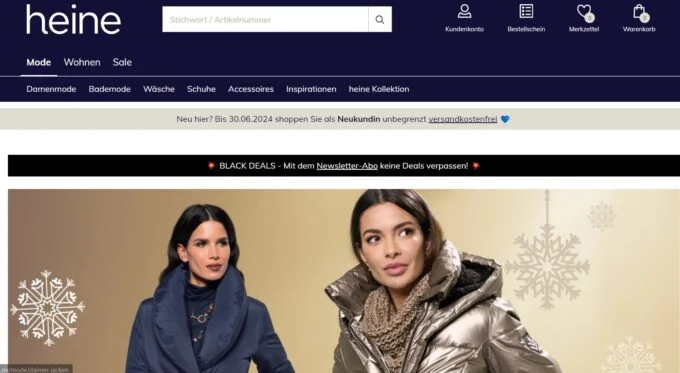 almanya alışveriş siteleri Heine.de - Almanya Alışveriş Sitesi